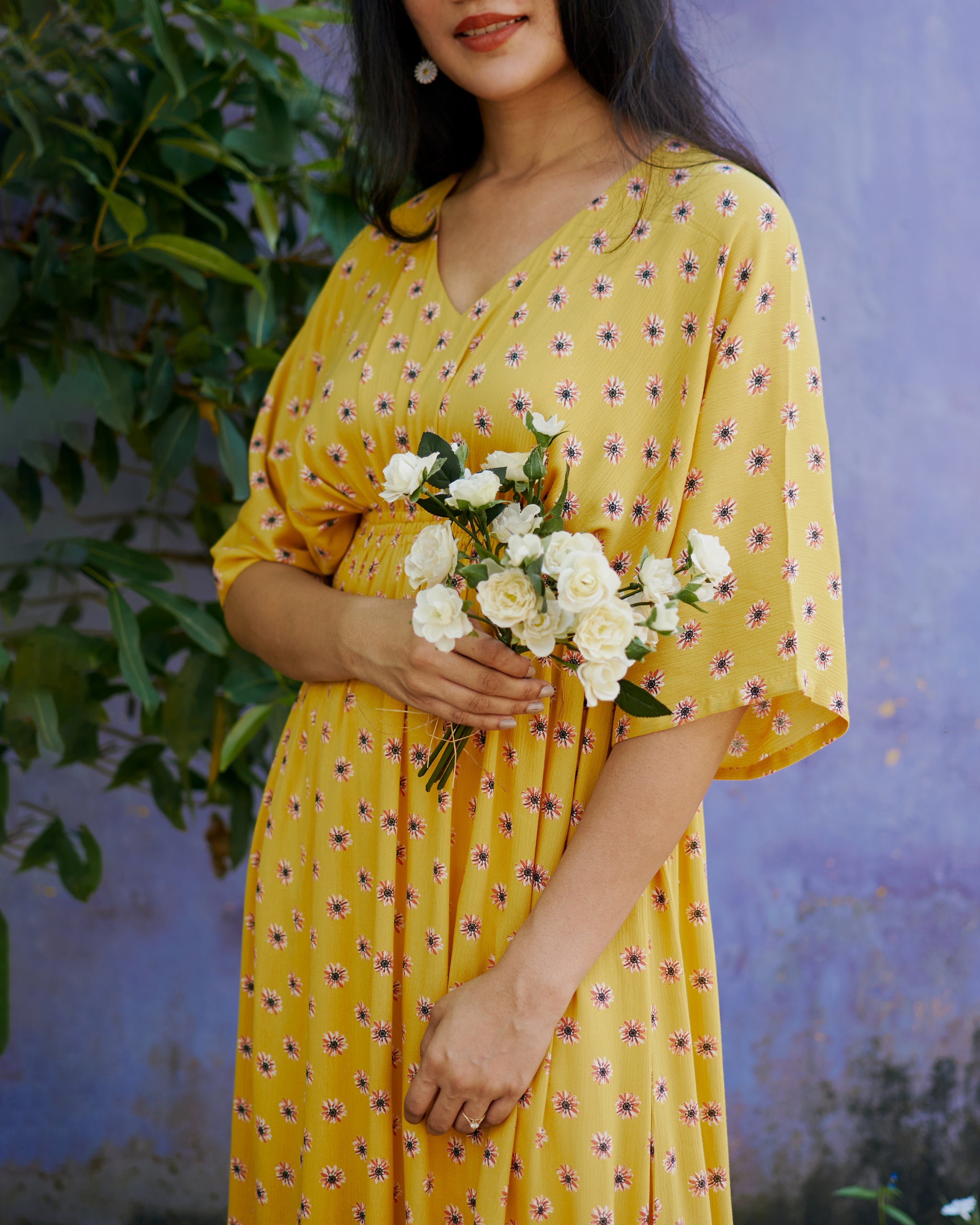 Yellow Kaftan Dress