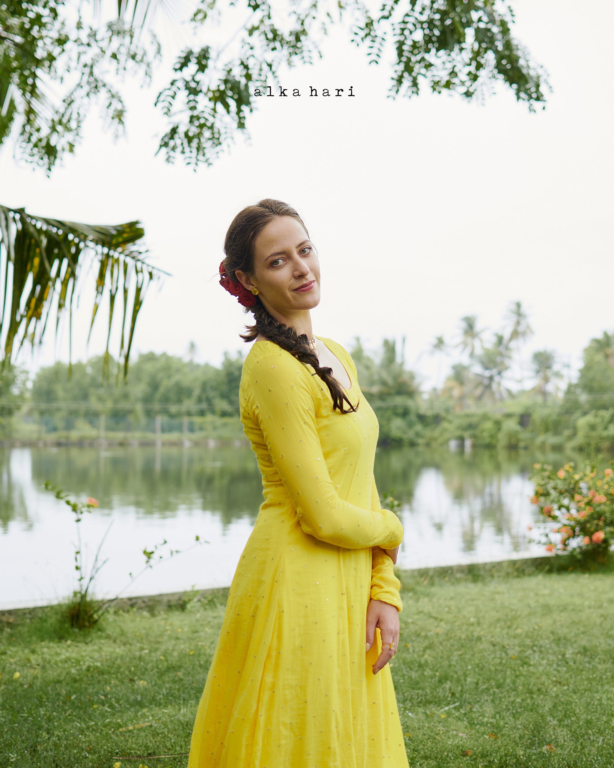 Yellow Sequin Anarkali