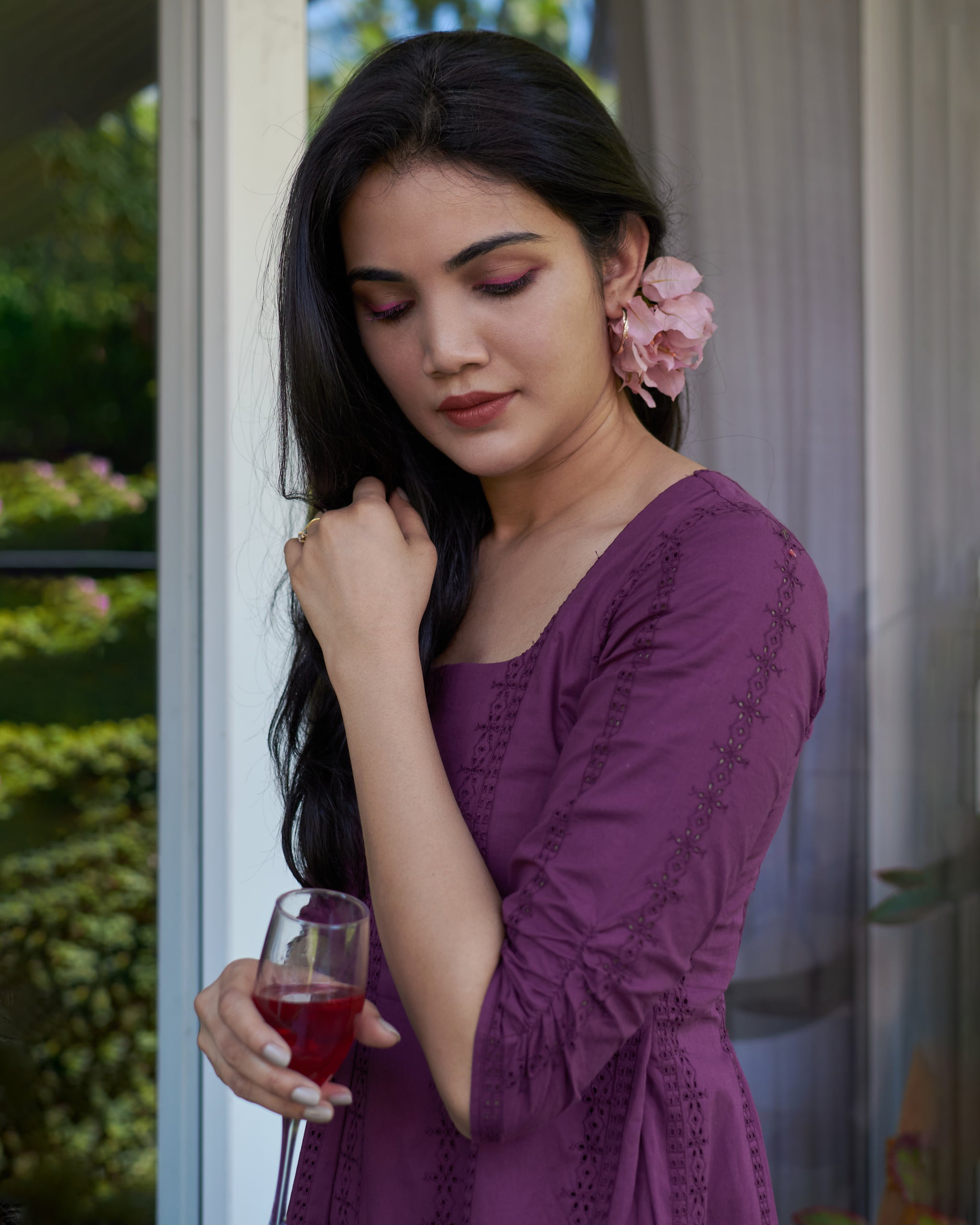 Purple Textured Dress
