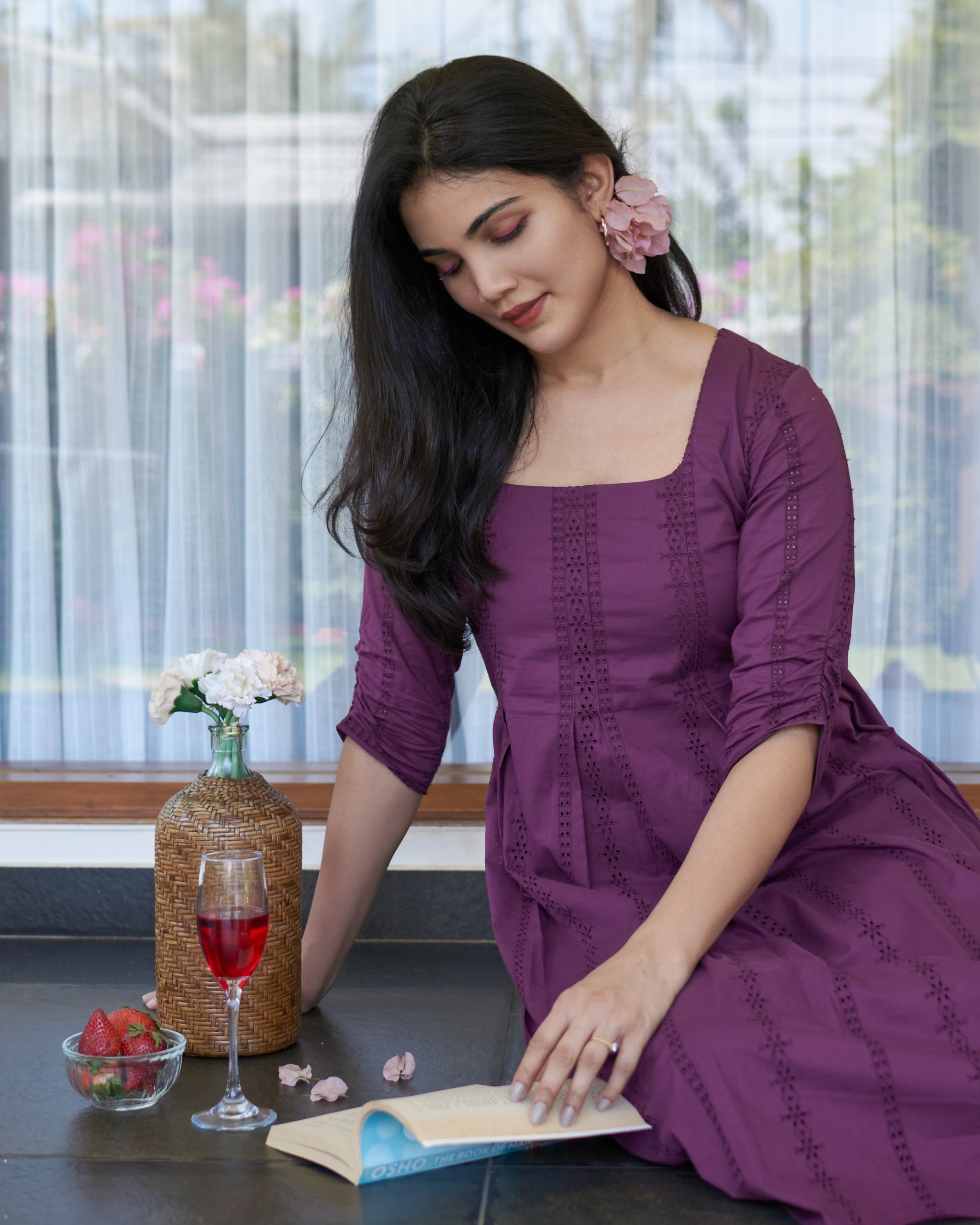 Purple Textured Dress