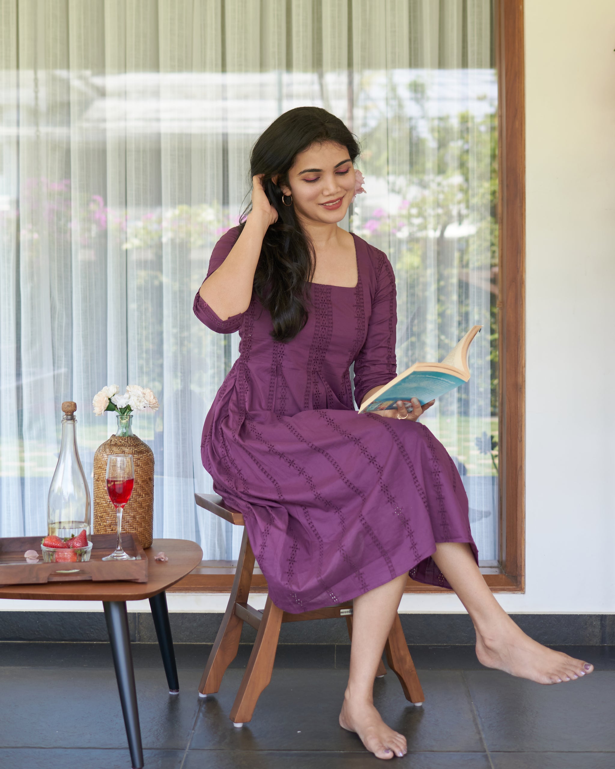 Purple Textured Dress