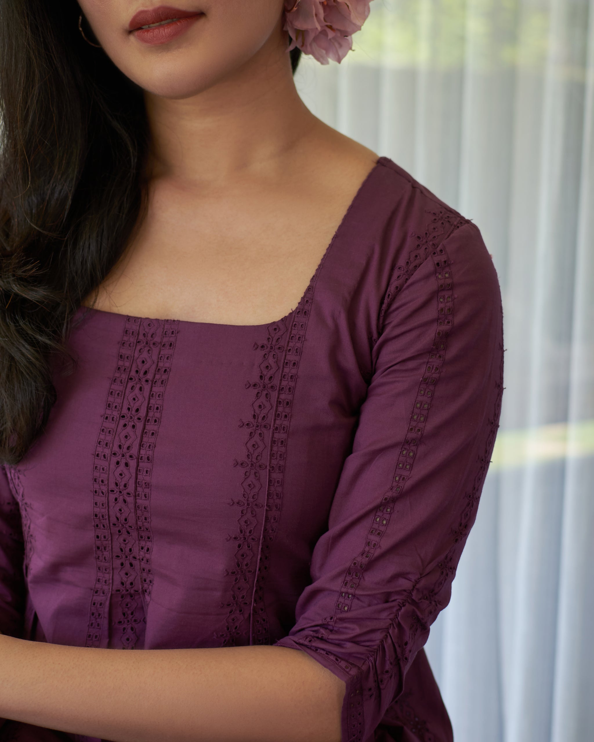Purple Textured Dress