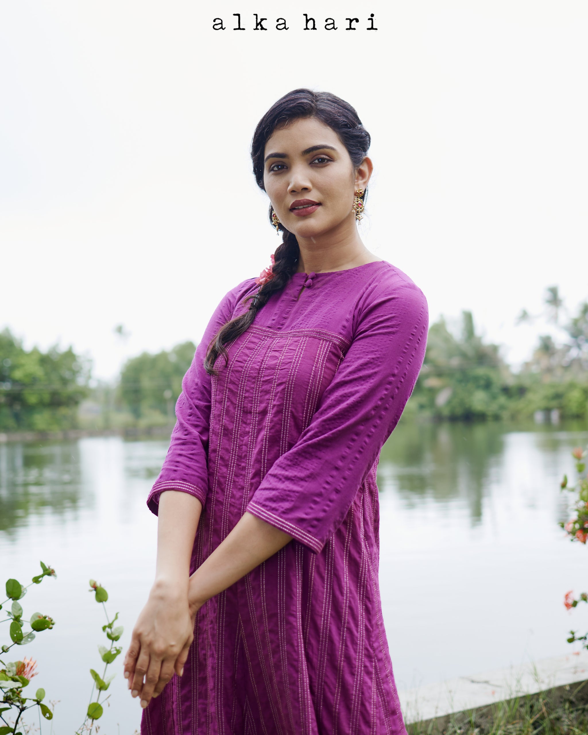 Violet Pintuck Anarkali