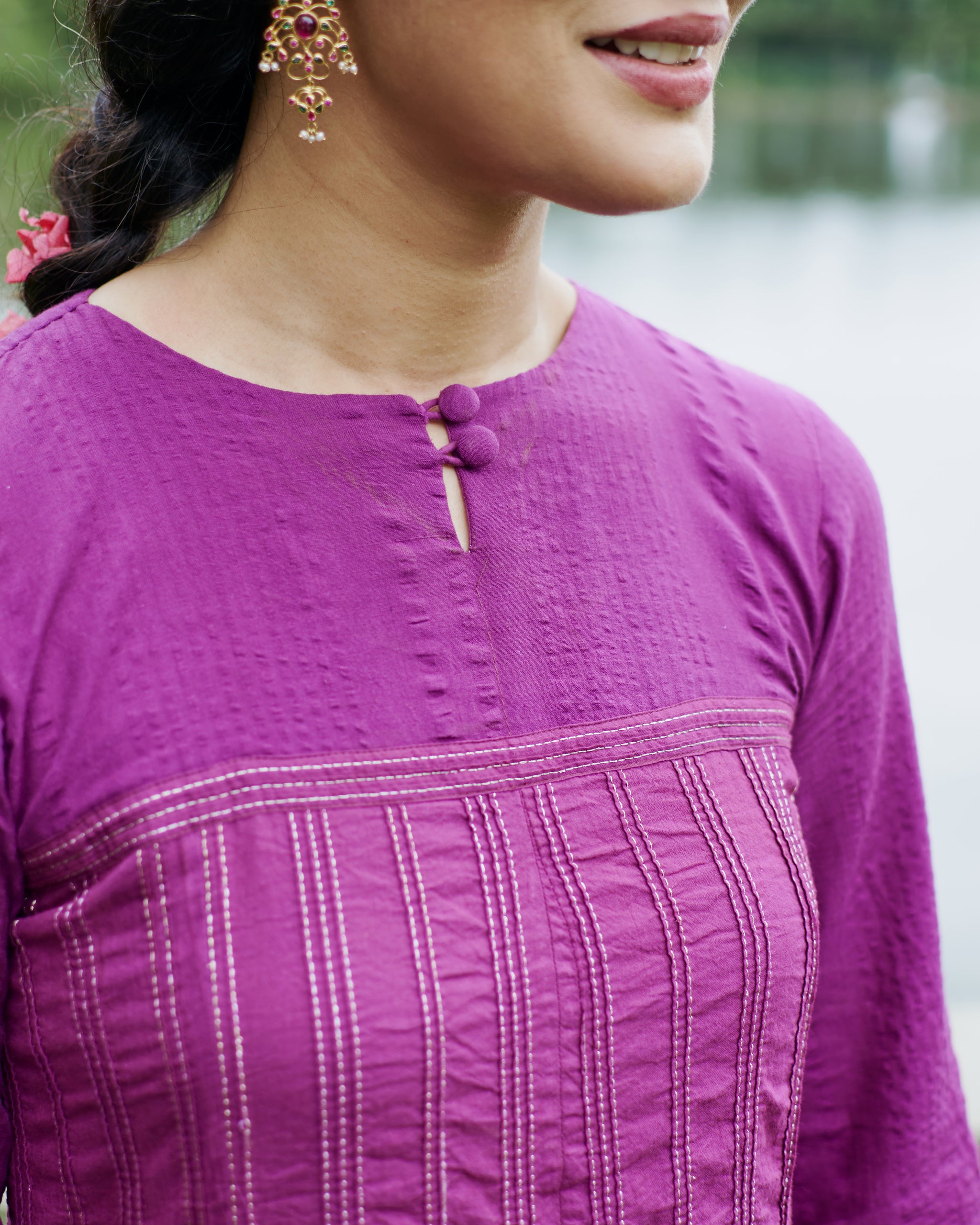 Violet Pintuck Anarkali