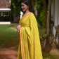 Mustard handloom cotton saree