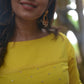 Bright yellow embroidered kurta