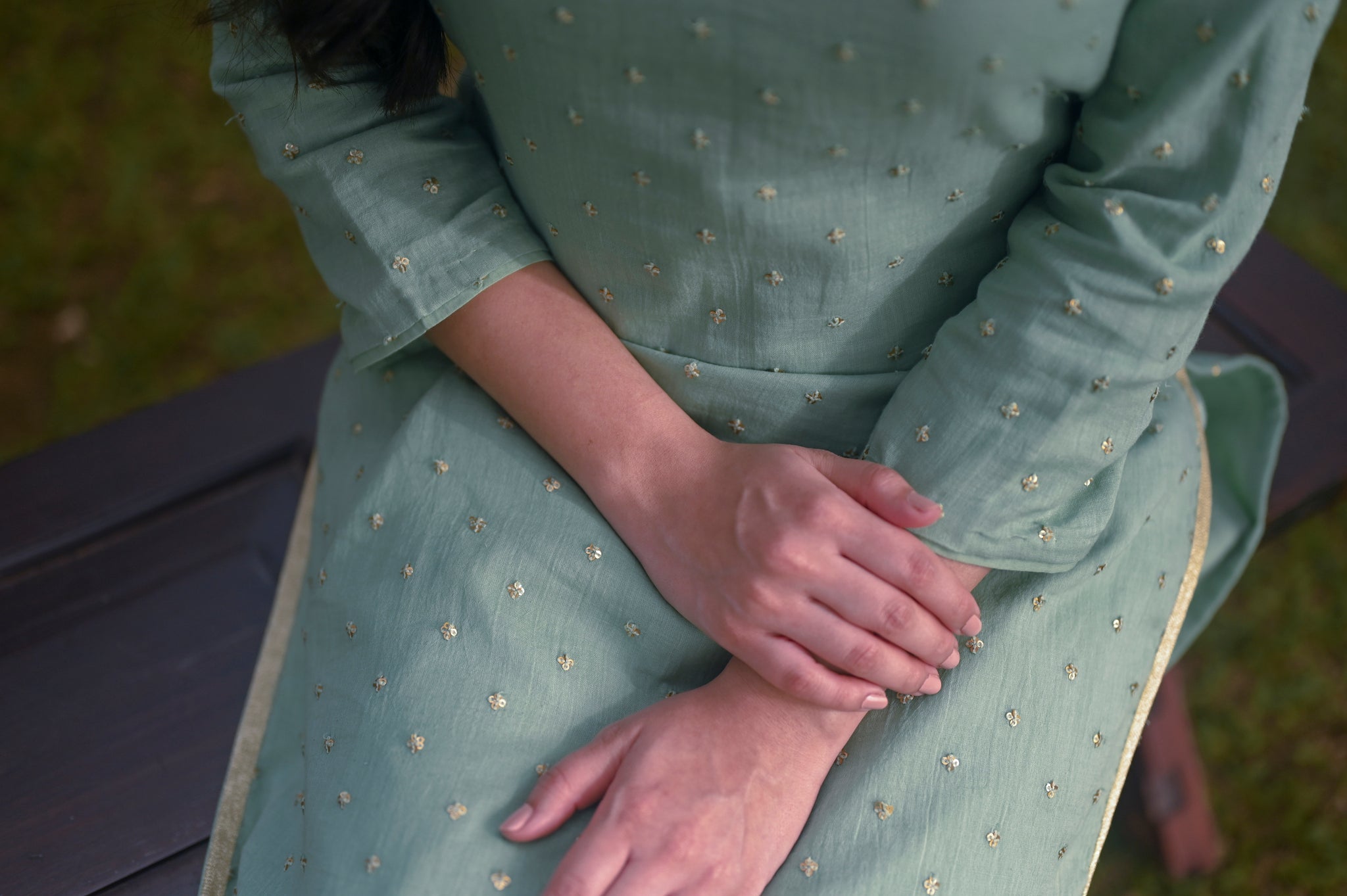 Pastel Green Embroidered Kurta