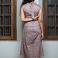 A line dress with crush collar