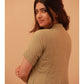 Olive green dress with lace detail
